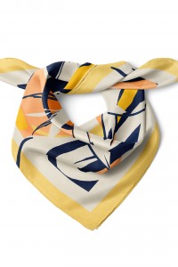 Modern Çiçek Desen Fular Bandana 50x50 Cm