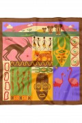 Afrika Ruhu Etnik Motif Desen Fular Bandana 50x50 Cm