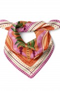 Tropikal Palmiye Bahçesi Desen Fular Bandana 50x50 Cm