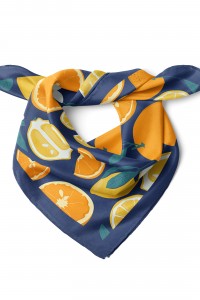 Portakal & Limon Desen Fular Bandana 50x50 Cm