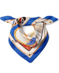 Denizci Ruhu Pusula & Yelkenli Desen Fular Bandana 50x50 Cm