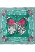 Zarif Kelebek Desen Fular Bandana 50x50 Cm
