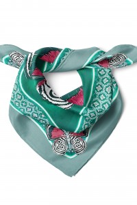 Zarif Kelebek Desen Fular Bandana 50x50 Cm