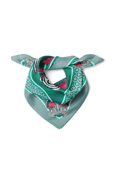 Zarif Kelebek Desen Fular Bandana 50x50 Cm