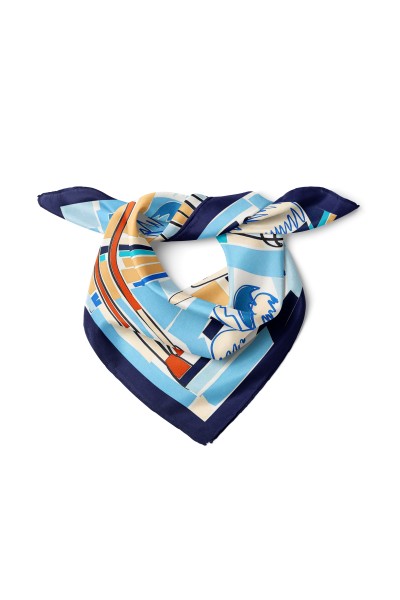Tropikal Sörf Rüyası Desen Fular Bandana 50x50 Cm