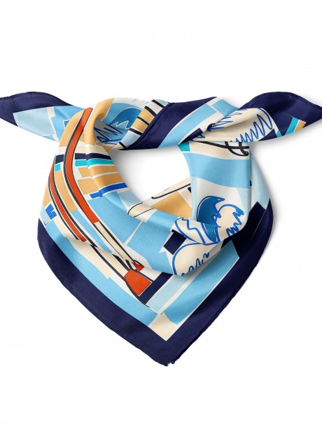 Tropikal Sörf Rüyası Desen Fular Bandana 50x50 Cm