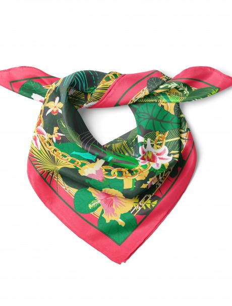 Ormanın Gizemli Gücü Desen Fular Bandana 50x50 Cm