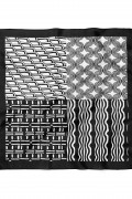 Monokrom Geometrik Desen Fular Bandana 50x50 Cm