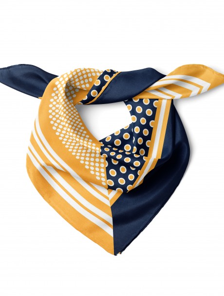 Retro Puantiye Desen Fular Bandana 50x50 Cm