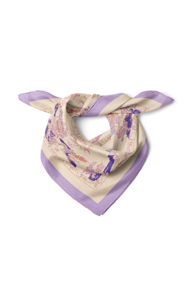 Uçan Turnalar Desen Fular Bandana 50x50 Cm