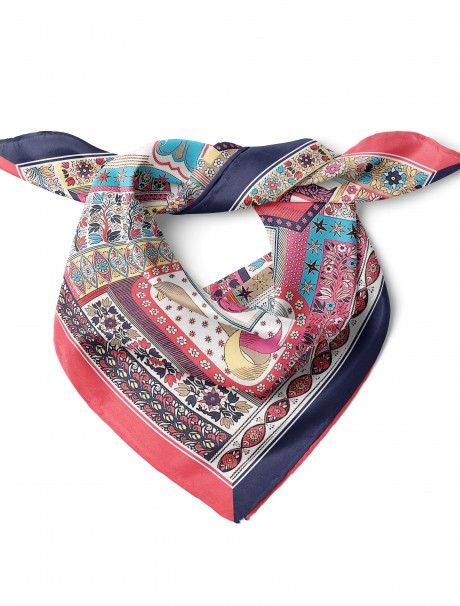 Tipografik Rüya Desen Fular Bandana 50x50 Cm