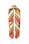 Güneşli Çiçekle Desen Fular Bandana 50x50 Cm