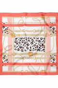 Zincir & Leopar Şıklığı Desen Fular Bandana 50x50 Cm