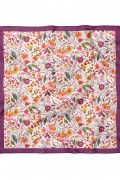 Renkli Çiçek Bahçesi Desen Fular Bandana 50x50 Cm