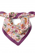 Renkli Çiçek Bahçesi Desen Fular Bandana 50x50 Cm