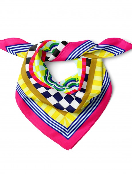 Modern Mozaik Desen Fular Bandana 50x50 Cm