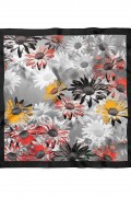 Renkli Papatyalar Desen Fular Bandana 50x50 Cm