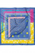 Renkli Geometri ve Neşeli Dokunuş Desen Fular Bandana 50x50 Cm
