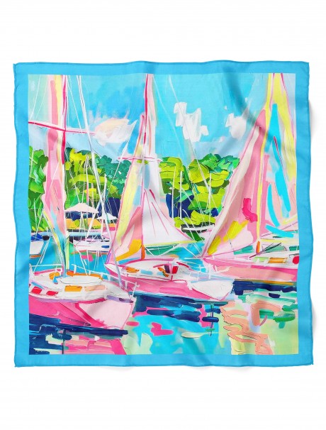 Renkli Marina Desen Fular Bandana 50x50 Cm
