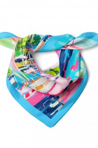 Renkli Marina Desen Fular Bandana 50x50 Cm