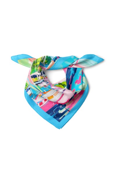 Renkli Marina Desen Fular Bandana 50x50 Cm