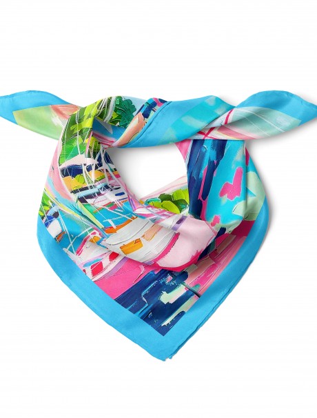 Renkli Marina Desen Fular Bandana 50x50 Cm