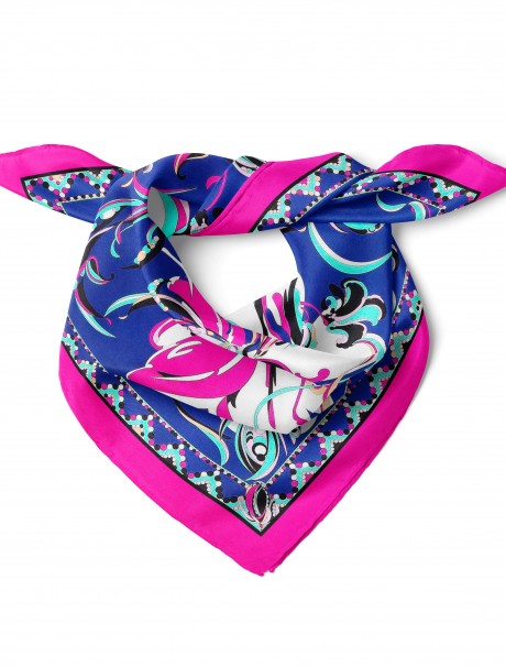 Çiçeklerin Dansı Desen Fular Bandana 50x50 Cm
