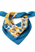 Neon Bahar Çiçekleri Desen Fular Bandana 50x50 Cm