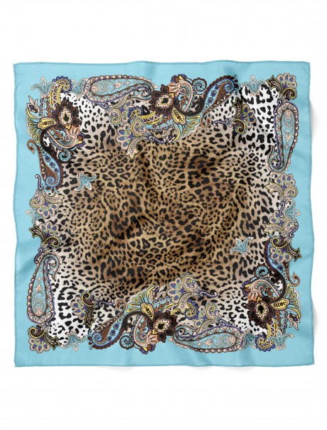 Barok Leopar Desen Fular Bandana 50x50 Cm