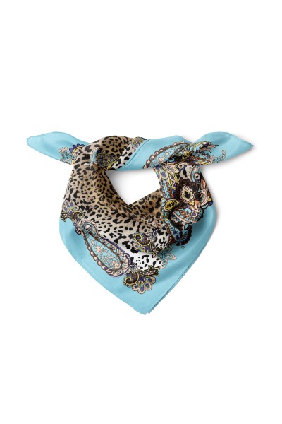 Barok Leopar Desen Fular Bandana 50x50 Cm