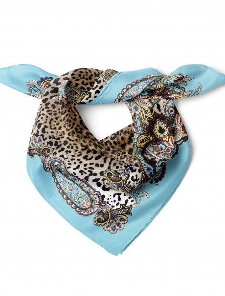 Barok Leopar Desen Fular Bandana 50x50 Cm