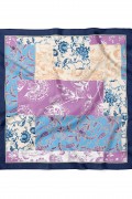 Romantik Patchwork Bahar Desen Fular Bandana 50x50 Cm