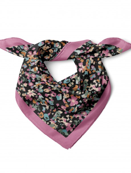 Gece Bahçesi – Çıtır Çiçekler Desen Fular Bandana 50x50 Cm