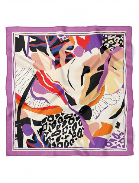 Leopar & Soyut Desen Fular Bandana 50x50 Cm