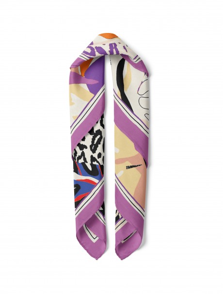 Leopar & Soyut Desen Fular Bandana 50x50 Cm