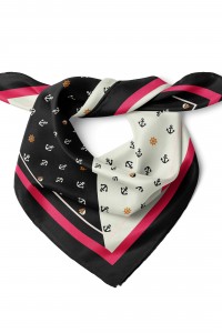 Çapa ve Dümen Desen Fular Bandana 50x50 Cm