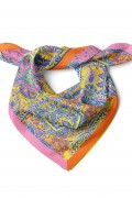 Renkli Şal Esintisi Desen Fular Bandana 50x50 Cm