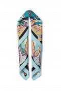 Pastel Barok Çiçekler Desen Fular Bandana 50x50 Cm