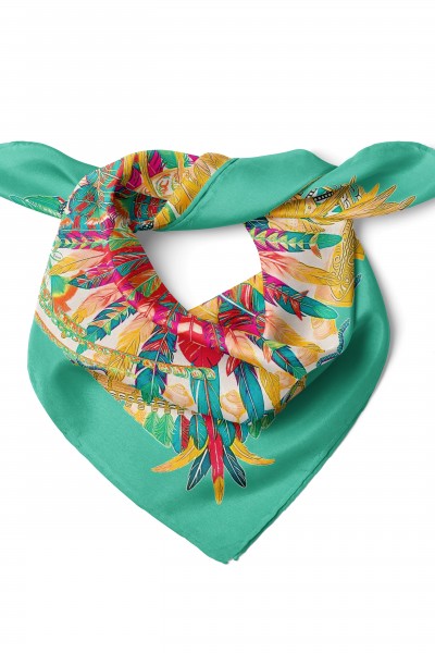 Tüylerin Dansı Desen Fular Bandana 50x50 Cm