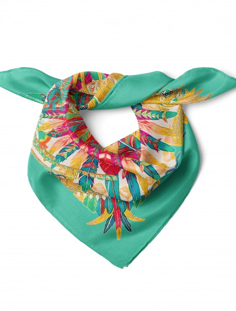 Tüylerin Dansı Desen Fular Bandana 50x50 Cm