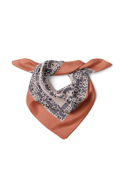 Etnik Güneş Desen Fular Bandana 50x50 Cm