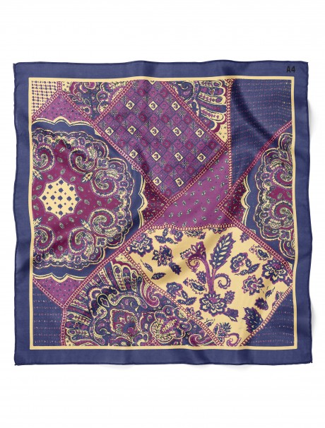 Patchwork Şal Desen Fular Bandana 50x50 Cm
