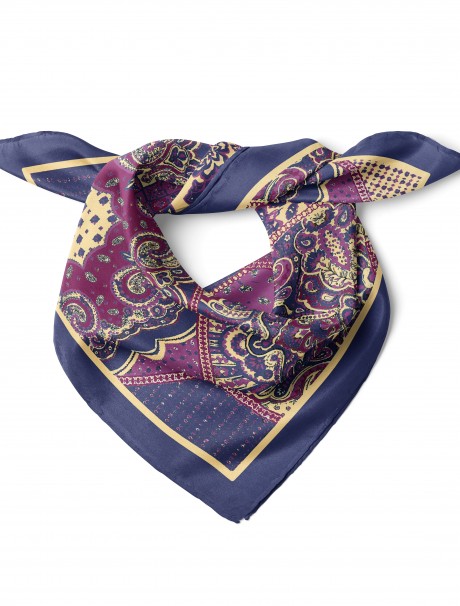 Patchwork Şal Desen Fular Bandana 50x50 Cm