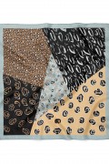 Safari Rüzgarı & Leopar Desen Fular Bandana 50x50 Cm