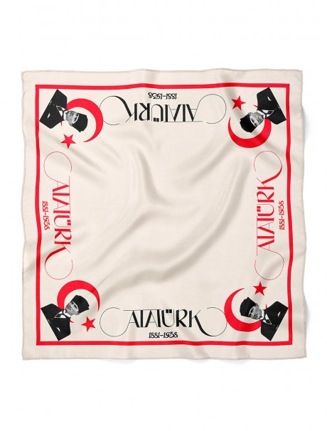Atatürk Desen Fular Bandana 50x50 Cm Milli Bayramlar