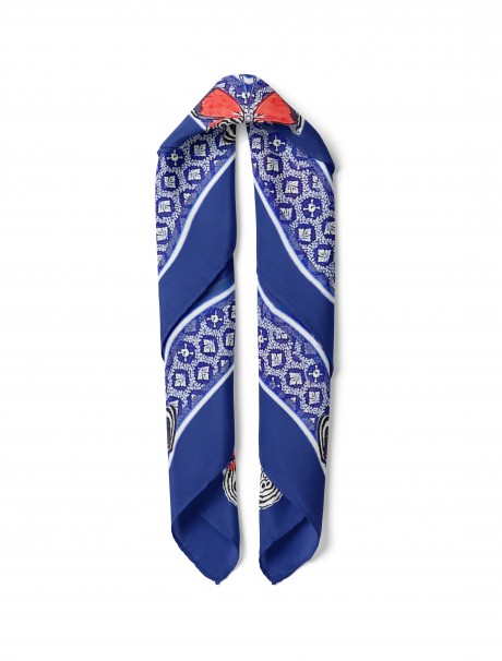 Zarif Kelebek Desen Fular Bandana 50x50 Cm