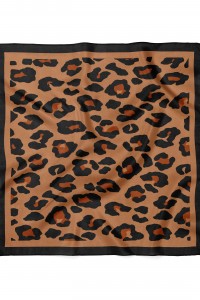 Leopar Desen Fular Bandana 70x70 Cm
