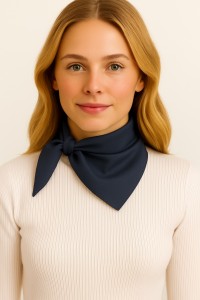 Lacivert Esnek Fular Bandana 50x50 Cm