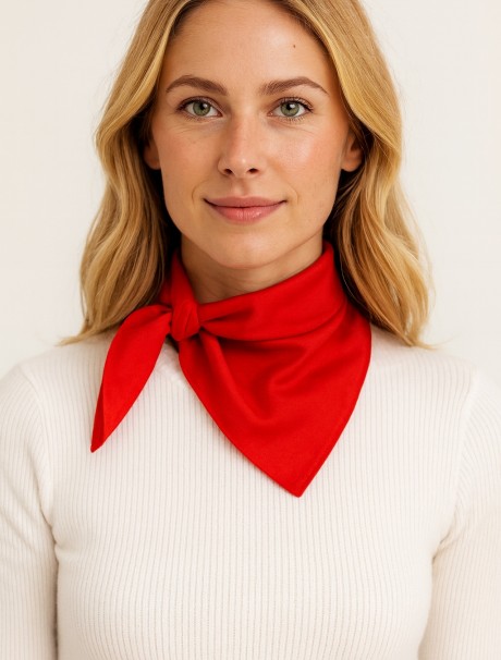 Koyu Kırmızı Esnek Fular Bandana 50x50 Cm