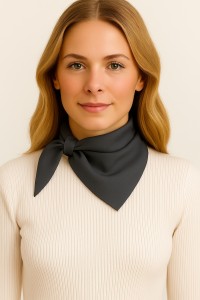 Antrasit Esnek Fular Bandana 50x50 Cm